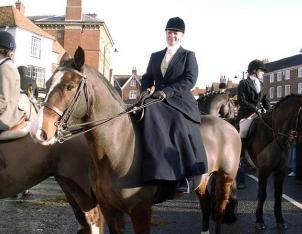 Kent Livery Yard Claire and Beau on Boxing Day